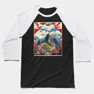 Peru Machu Picchu Tourism Vintage Poster Baseball T-Shirt